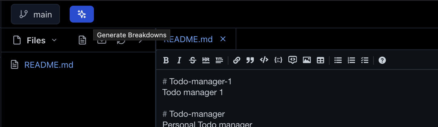 Generate Specification Breakdown